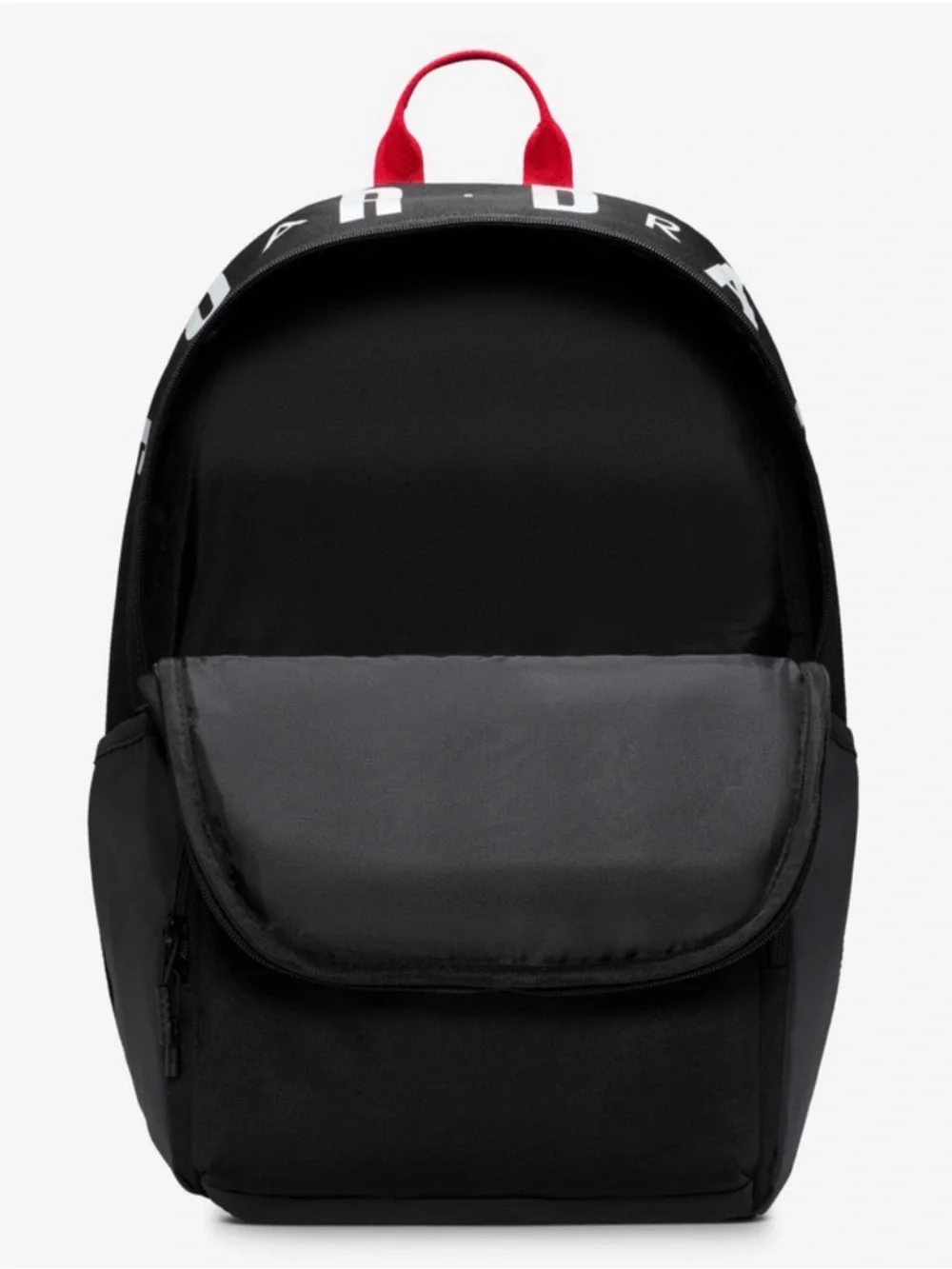Jordan Black Backpack with Red Accents and White Jumpman